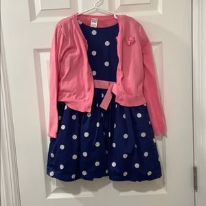 Girl Dress with Cardigan